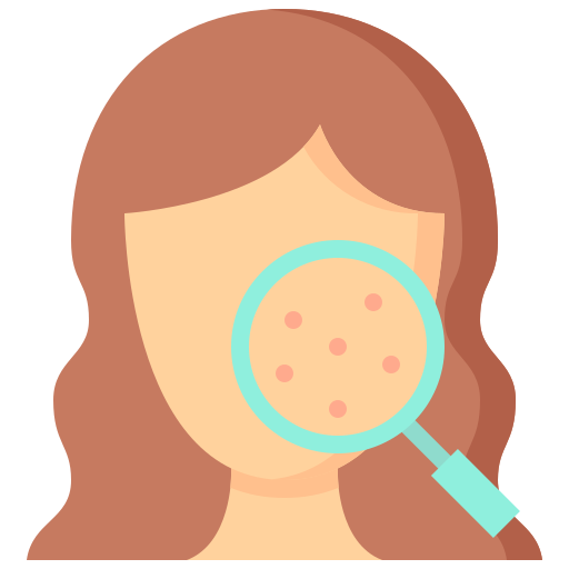 Acne treatment icon representing expert diagnosis and management of pimples and acne scars by Dr. Prerna Sharma, Dermatologist and Skin Specialist in Bhopal.